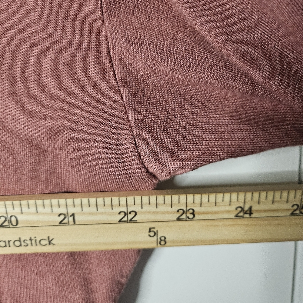Victoria’s Secret Top L Dusty Rose Hooded Drawstring V-Neck Athletic Athleisure - Picture 7 of 9